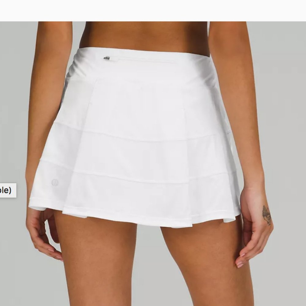 NWT lululemon 2021 Pace Rival Tennis Skirt WHITE R - Picture 2 of 9